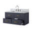 36 po X P 22 po D Meuble-lavabo simple avec comptoir en marbre de Carrare, tiroirs et robinet-728228293