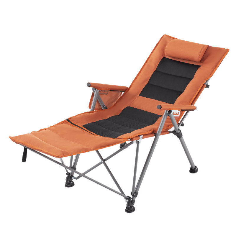 Orange Reclining Chairs, Outdoor Camping Chair  ,folding Beach & Camping Chair With Footrest