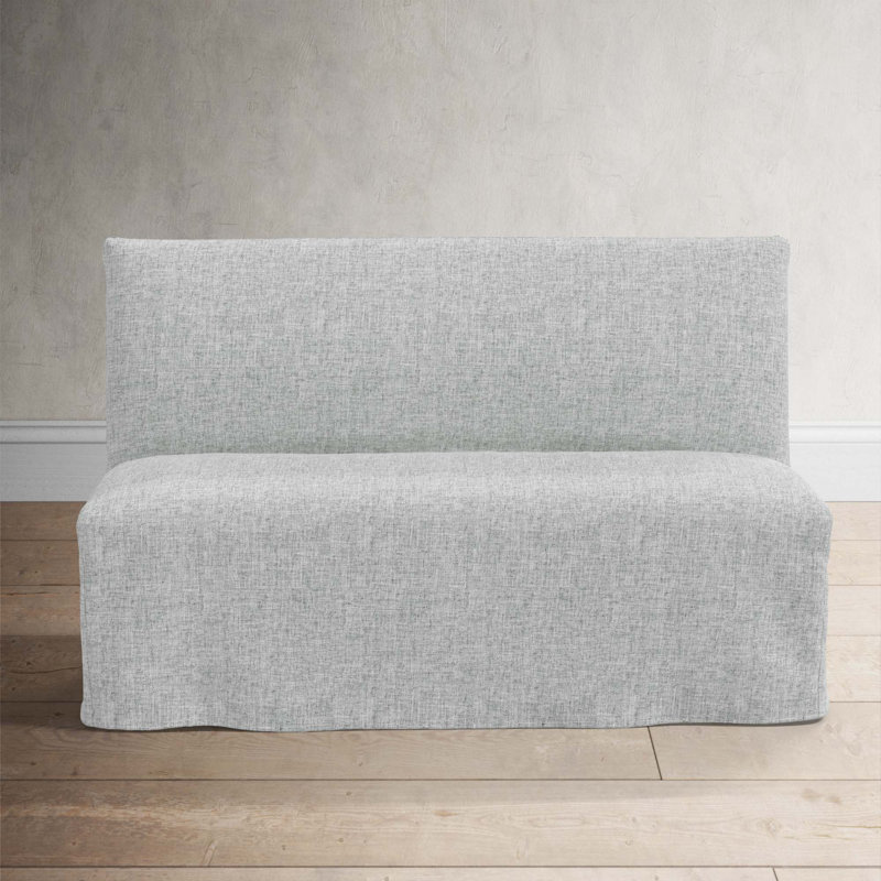 Ivanka Upholstered Bench, Zuma Pumice Textured Linen