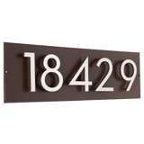 Floating Modern 4" Number Horizontal Address Plaque (5 Digits)