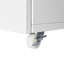 Support d'imprimante en métal blanc avec tables d'imprimante mobiles de rangement pour petits espaces avec porte-classeur réglable sur roulettes pour bureau à domicile.