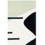 Tapis vert / noir en laine fait à la main Felipe-70741807