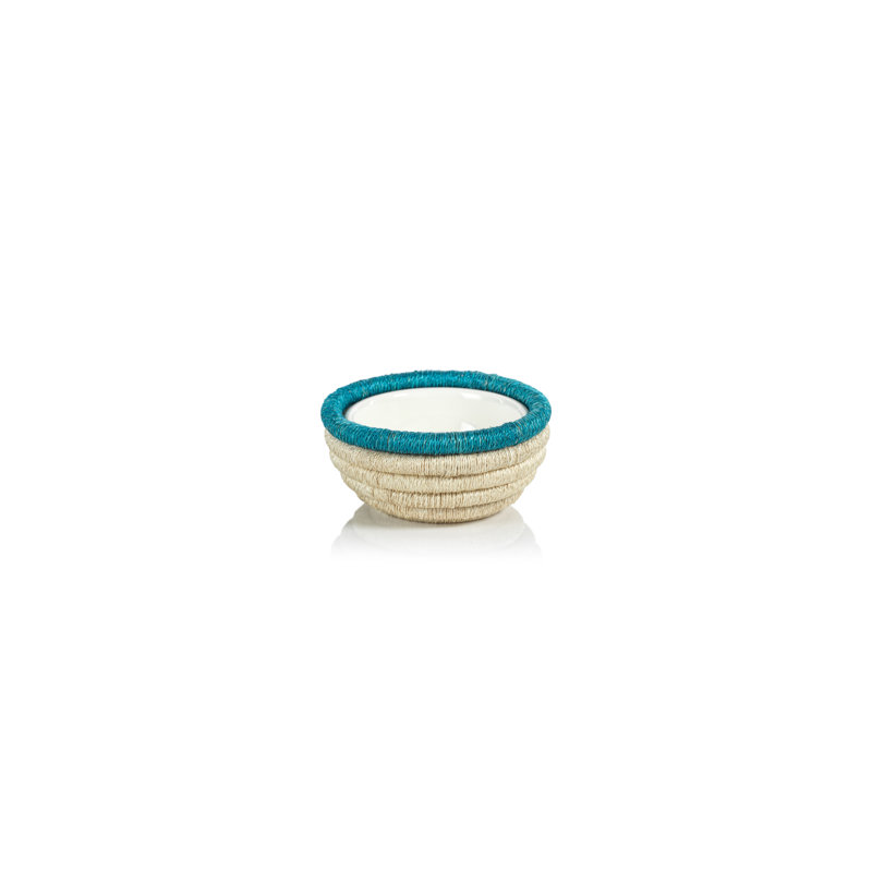 Desserte à condiments Matéria, Beige/bleu, H 2,5 po x l 5,25 po x L 5,25 po