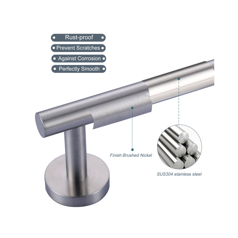 Brushed Nickel Stainless Steel 32" Wall Mounted Double Towel Bar