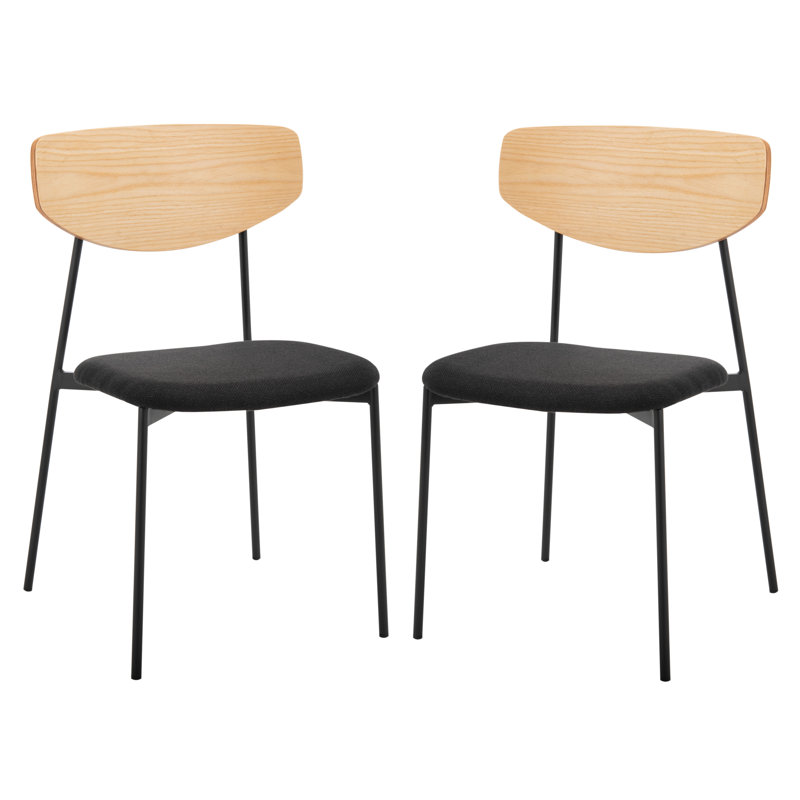Chaise d'appoint Ryker, Chêne, Noir