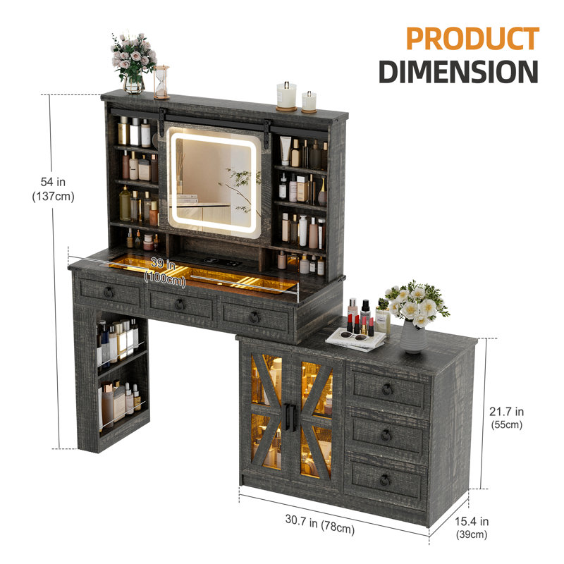 Makeup Vanity, Brown