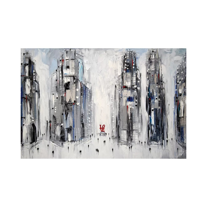 «Love» par Ekaterina Ermilkina, reproduction d'art sur toile tendue, H 26 po x l 40 po x 1,5 po