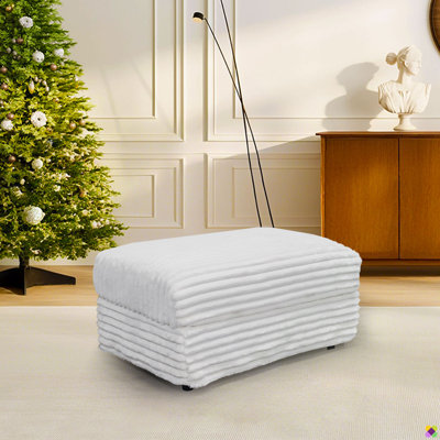 Gus 31.5"W Corduroy Ottoman
