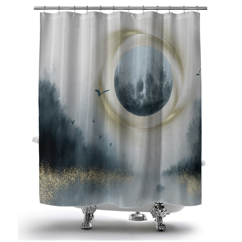 Abstract Shower Curtain, 90" H x 70" W