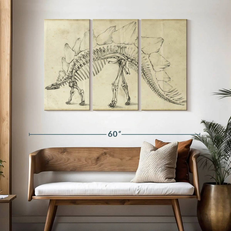 Brampt Dinosaur Study III, H 32 po x l 50 po