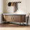 Banc de rangement 47,2 po en noyer avec portes coulissantes, banc à chaussures rembourré avec base en métal robuste et coussin moelleux, organisateur multifonctionnel pour l'entrée, la chambre à coucher et le salon
