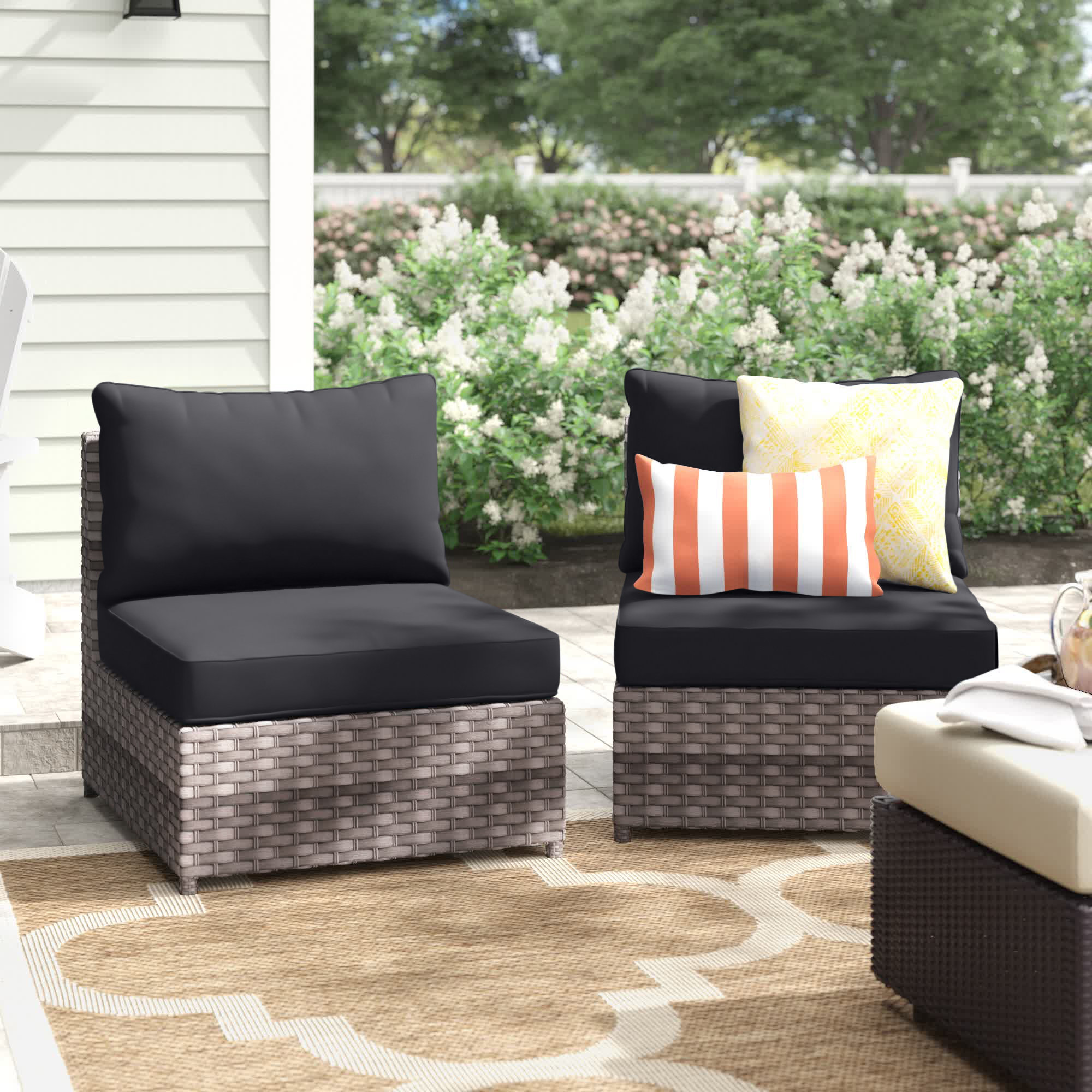 Kordell patio 2024 sectional with cushions