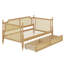 Lit de jour en rotin traditionnel avec tiroirs de rangement-1046656975