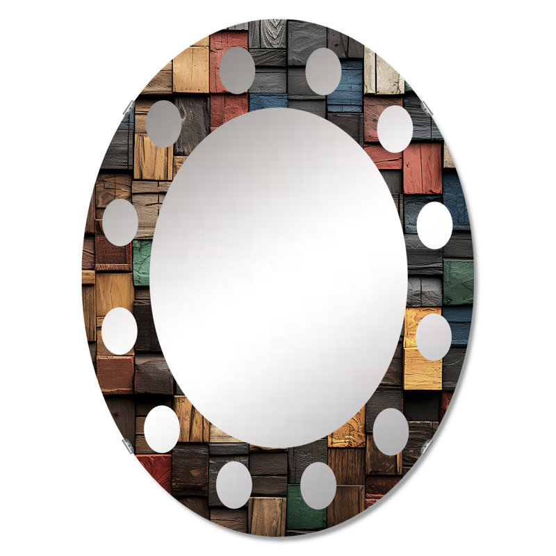 Percival - Miroir mural moderne ovale, 36 po x 24 po