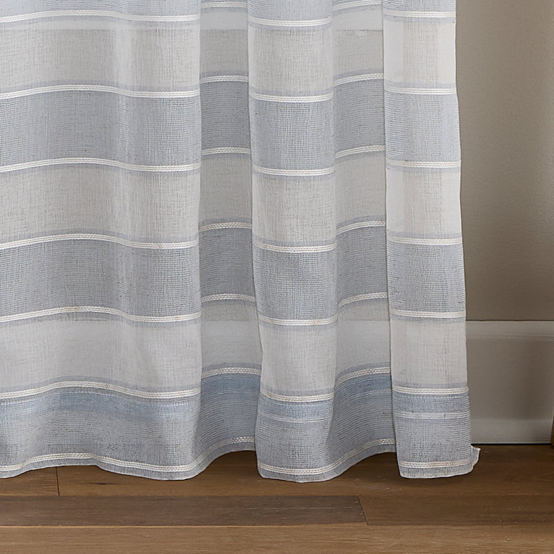 Paire de rideaux 50 x 63 Curtainworks Harbor (ensemble de 2), L 50 po x L 63 po, Bleu