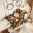 4-Tier Entryway Table with Geometric Metal Frame