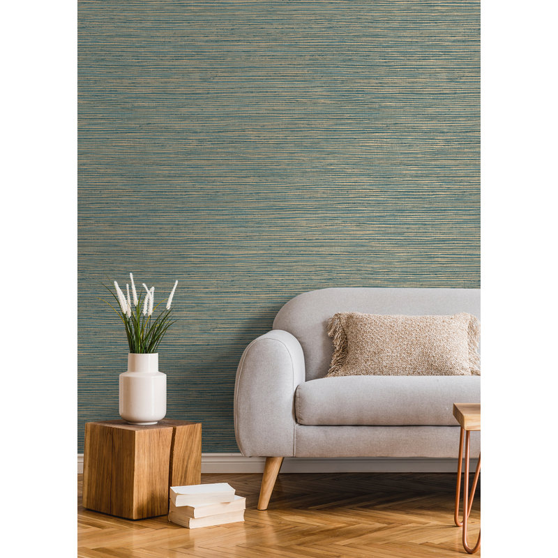 Rouleau de papier peint L 33 pi x l 20,5 po Drumleckney, Bleu