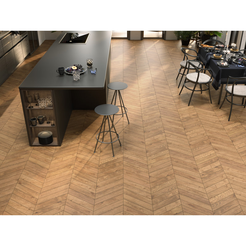 3" x 16" Porcelain Singular Tile, Oak