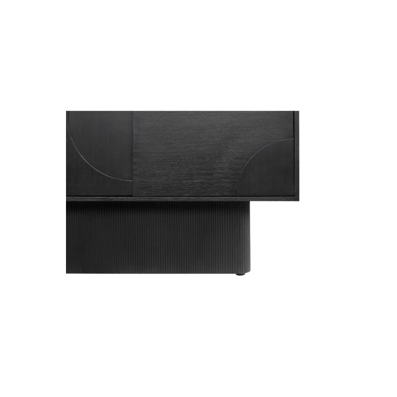 Zulgo 68'' W Solid Wood Sideboard, Black
