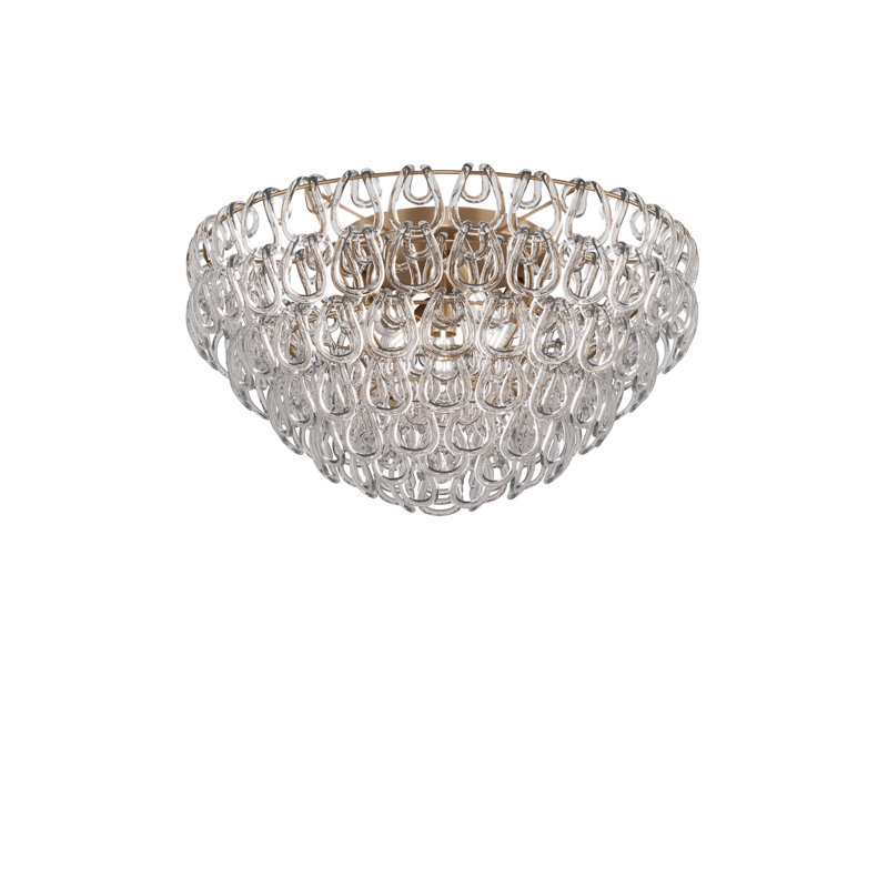 Giogali Ceiling Lamp 80 Crystal Smoky Glossy Chrome E26 Ul 1, Matte Bronze, Crystal Transparent