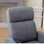 Fauteuil inclinable moderne et rembourré de 65 cm de large avec fonction massage, à dossier souple et à inclinaison douce.