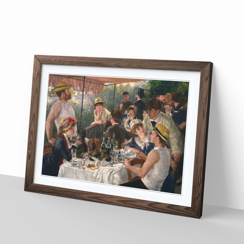 Luncheon of the Boating Party by Pierre-Auguste Renoir - Framed Print, Walnut