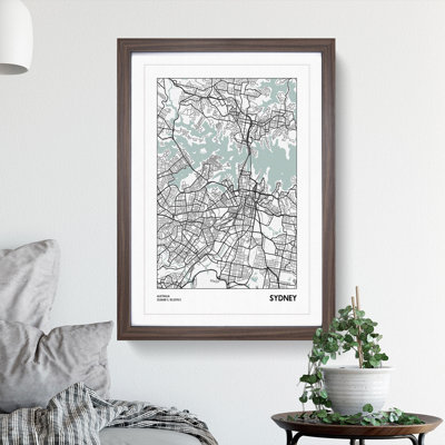 Map Sydney Australia - Picture Frame Graphic Art