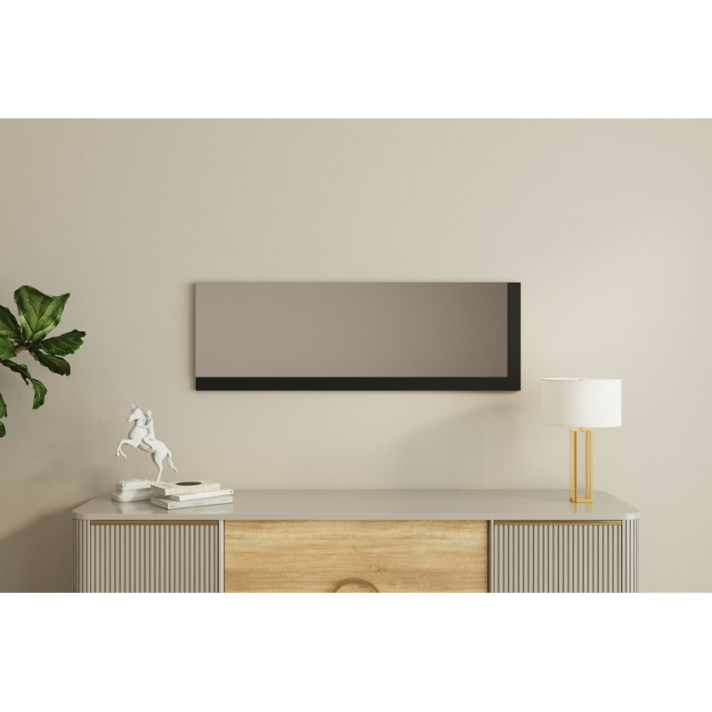 Bisou Rectangle Wall Mirror, Black