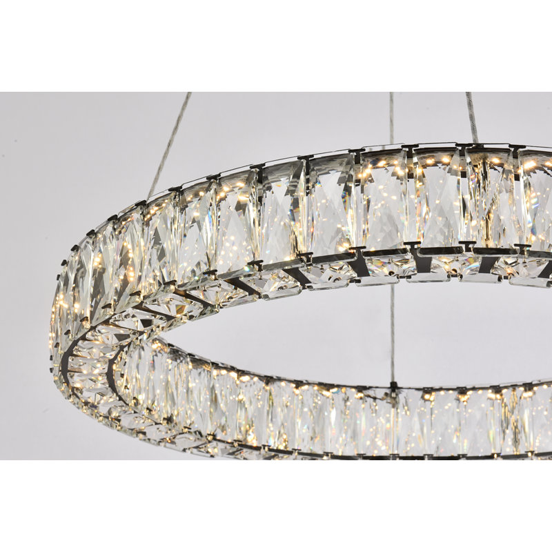 Sunderland - Light LED Pendant, Chrome, 3" H x 31" W x 31" D