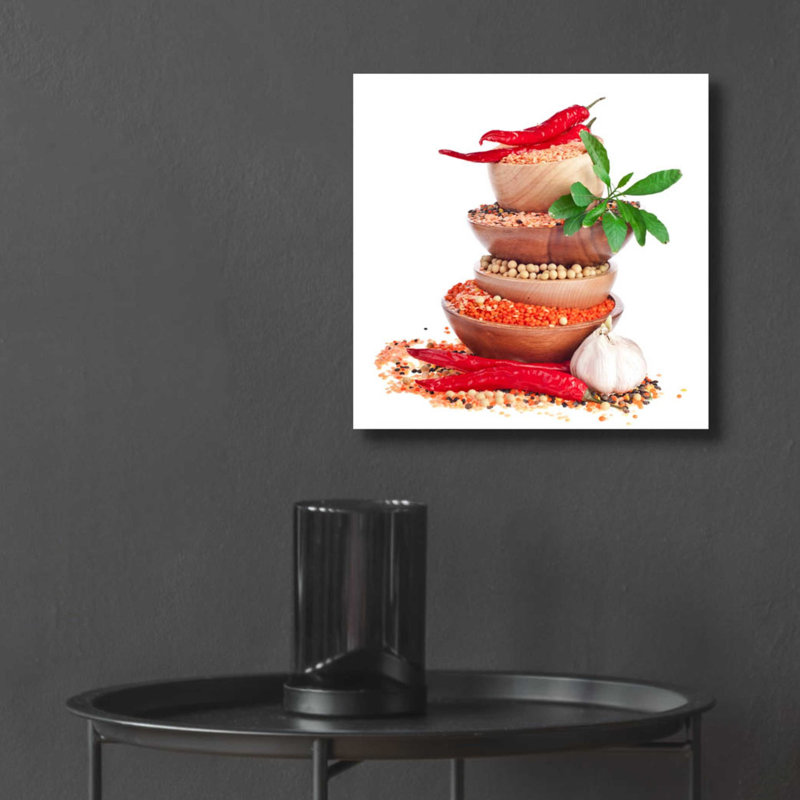 «Spice of Life», art mural en verre acrylique, H 12 po x l 12 po x P 0,13 po