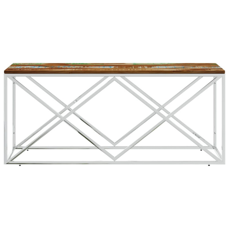 Artimus Frame Coffee Table, Silver, Brown