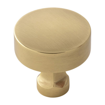 Parkview Collection Round Knob - 1-1/4 " Diameter Cabinet Knob Antique Brass - Transitional Hardware for Drawers & Cabinets