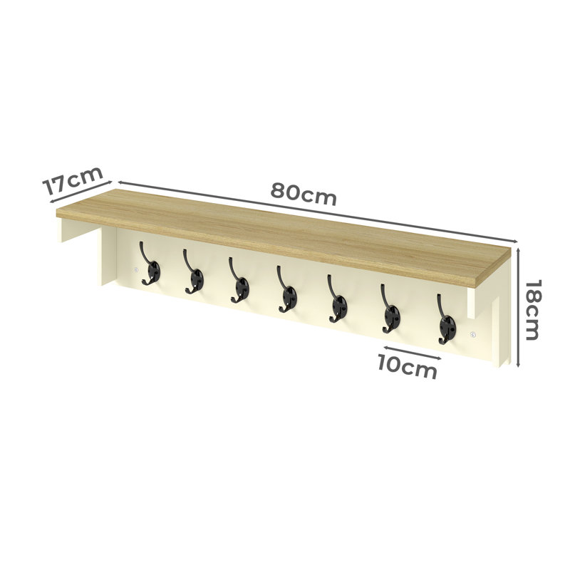 Wall 7 - Hook Coat Rack, Beige