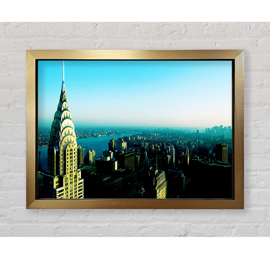 Nyc Empire State Blue - Einzelner Bilderrahmen Kunstdrucke