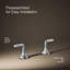 Poignées de robinet de salle de bain à levier occasion, H 3,56 po x l 16 po-73875231