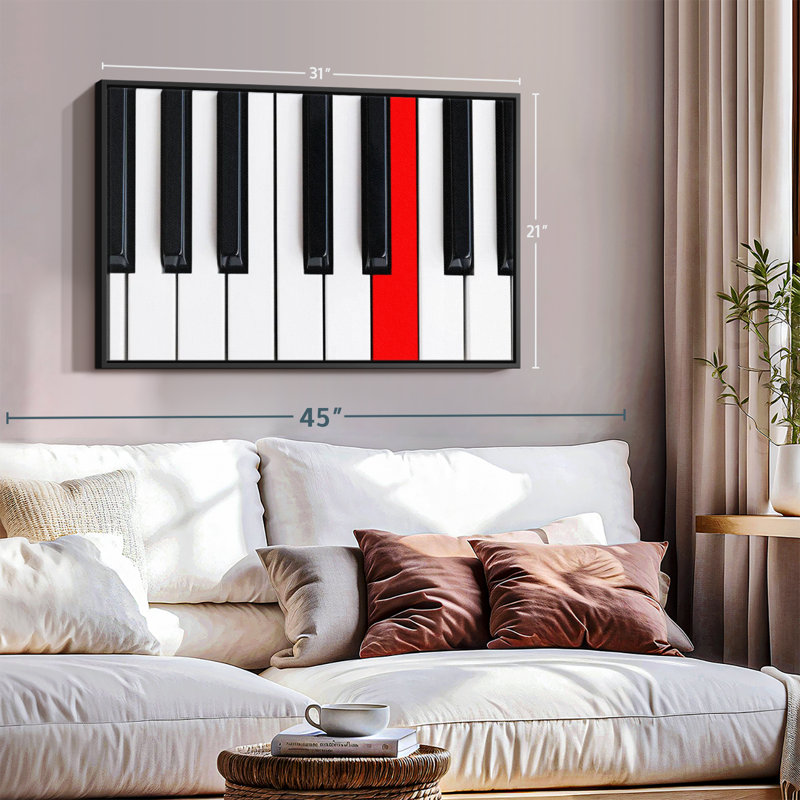 «Piano Key», reproduction sur toile, H 21 po x l 31 po