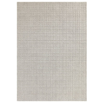 Beltsville Chequered Wool Hand Woven Area Rug