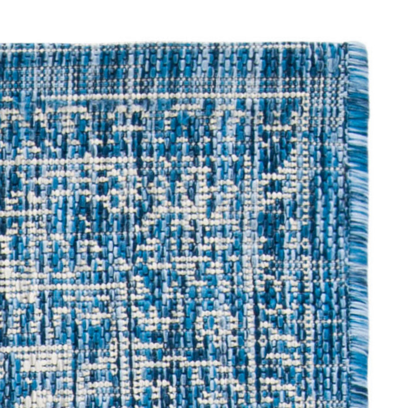 Arneshia Oriental Blue/Beige Indoor/Outdoor Area Rug, Rectangle 9' x 12'