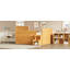 Lit double en bois avec lumière DEL, tiroirs de rangement-332670747