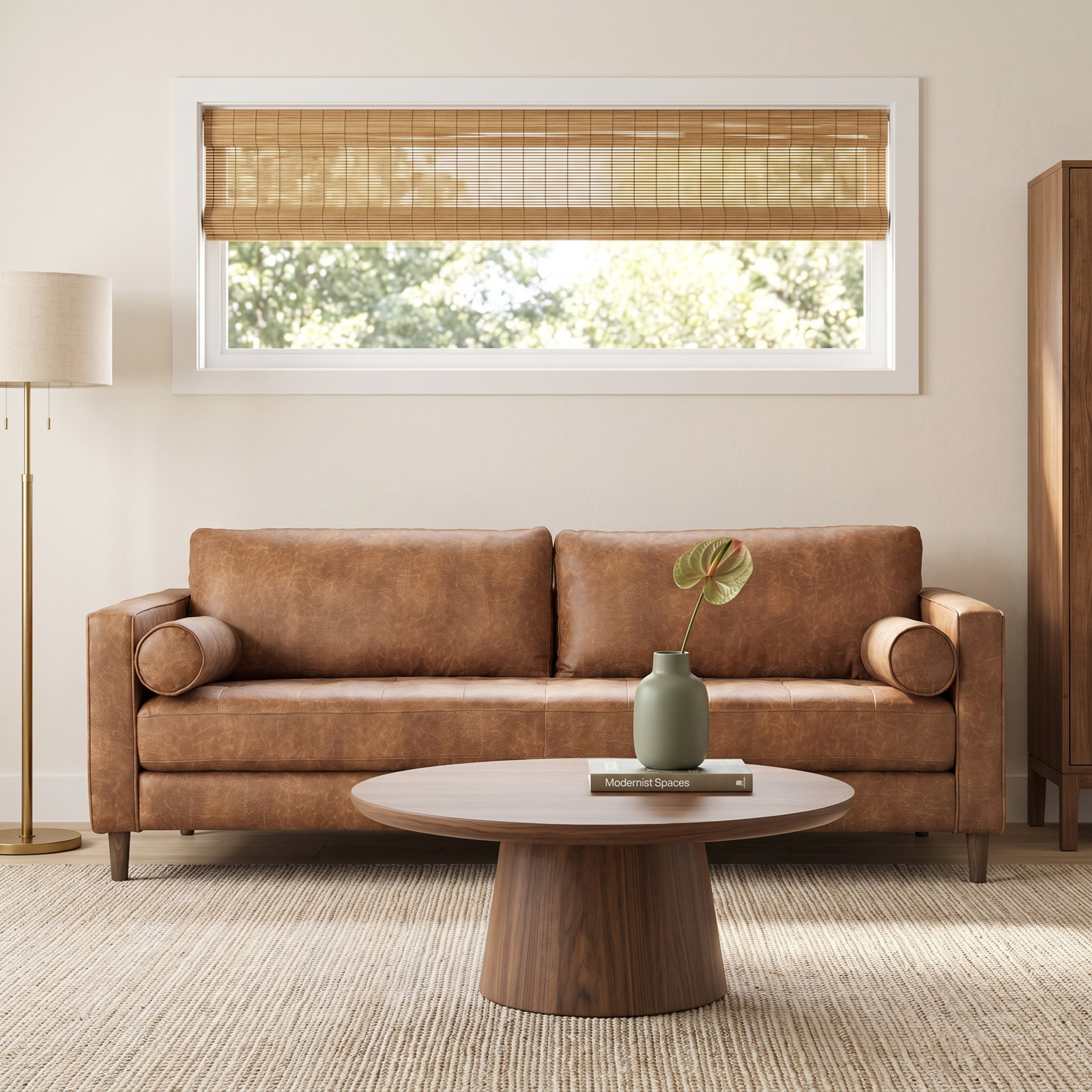 Stephon 87.99'' Vegan Leather Sofa