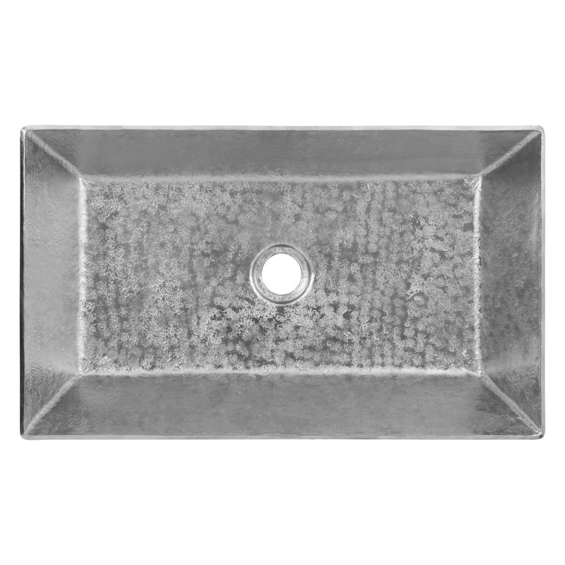 Premier Copper Products Terra Firma 20" Copper Rectangular Bathroom Sink, Nickel