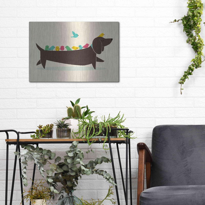 «Bird Dog» par Jay Fleck, art mural en métal, H 12 po x l 16 po