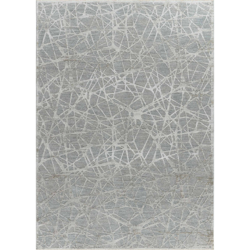 Tapis abstrait 8 pi x 10 pi résistant aux taches tissées à la machine