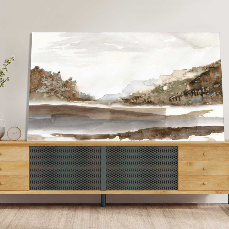 Mountain Time - Peinture, L 48 po x H 28 po, Toile tendue