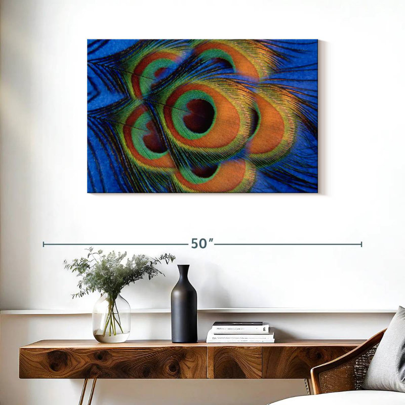 Brampt Peacock Feather Stack, 24" H x 36" W