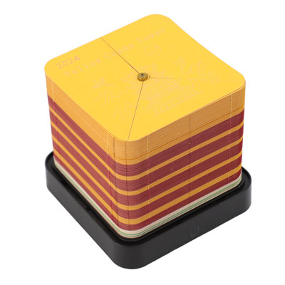 Calendrier 3D 2024 bloc-notes chinois grue jaune tour sculpture sur papier bricolage bloc-notes pour la maison bureau décoration nouvel an cadeau