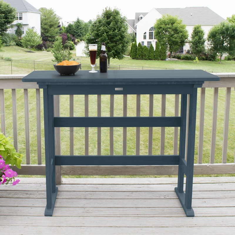 Table d'extérieur en plastique Arbnora, Bleu Nantucket