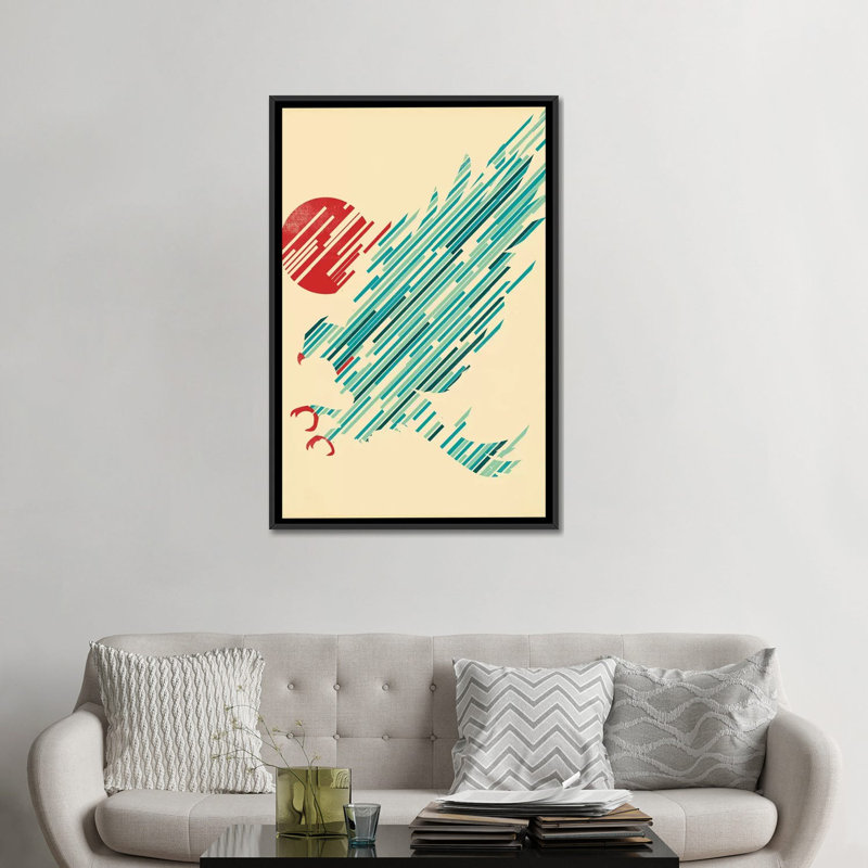 « profondeur », reproduction sur toile tendue, H 26 po x l 18 po x P 1,5 po, Toile encadrée noire