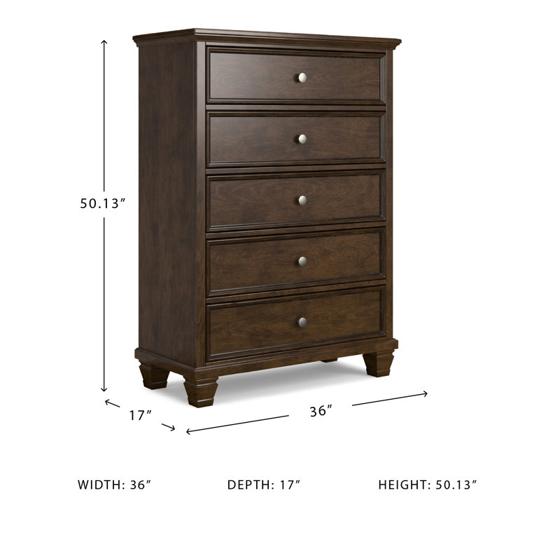 Allabaksh 36'' W 5 - Drawer Dresser