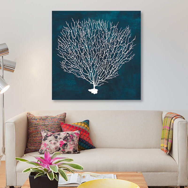 «Inverse Sea Fan IV», impression sur toile, H 37 po x l 37 po x P 1,5 po, Toile tendue, Pas de tapis